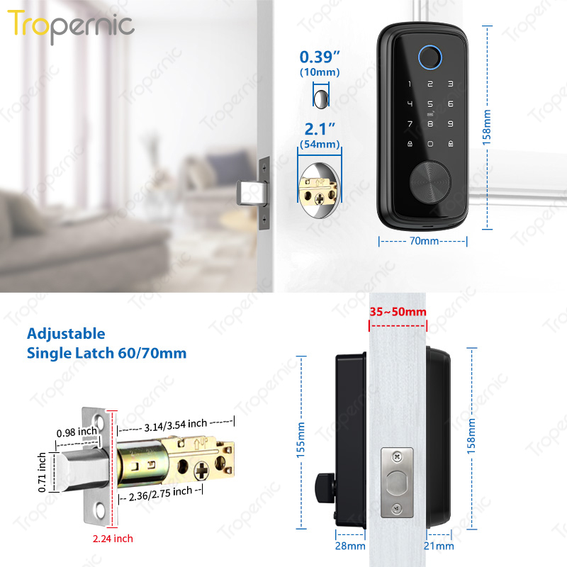 투야 지그비 문짝 데드볼트 잠금, 생체 인식 지문 잠금 - Smart Door Lock Tuya App 리뷰 및 가격