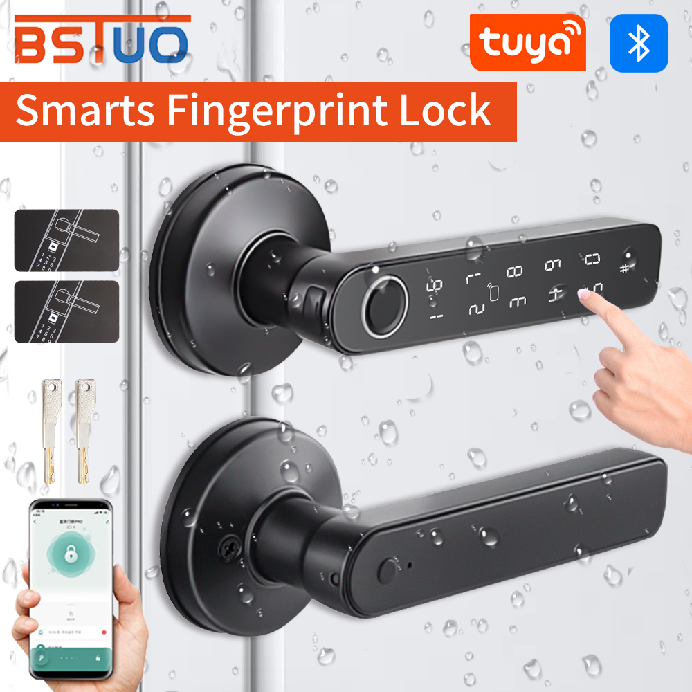 Tuya Bluetooth 스마트 도어 잠금 장치, 지 - Digital Door Lock Fingerprint Handle 리뷰 및 가격