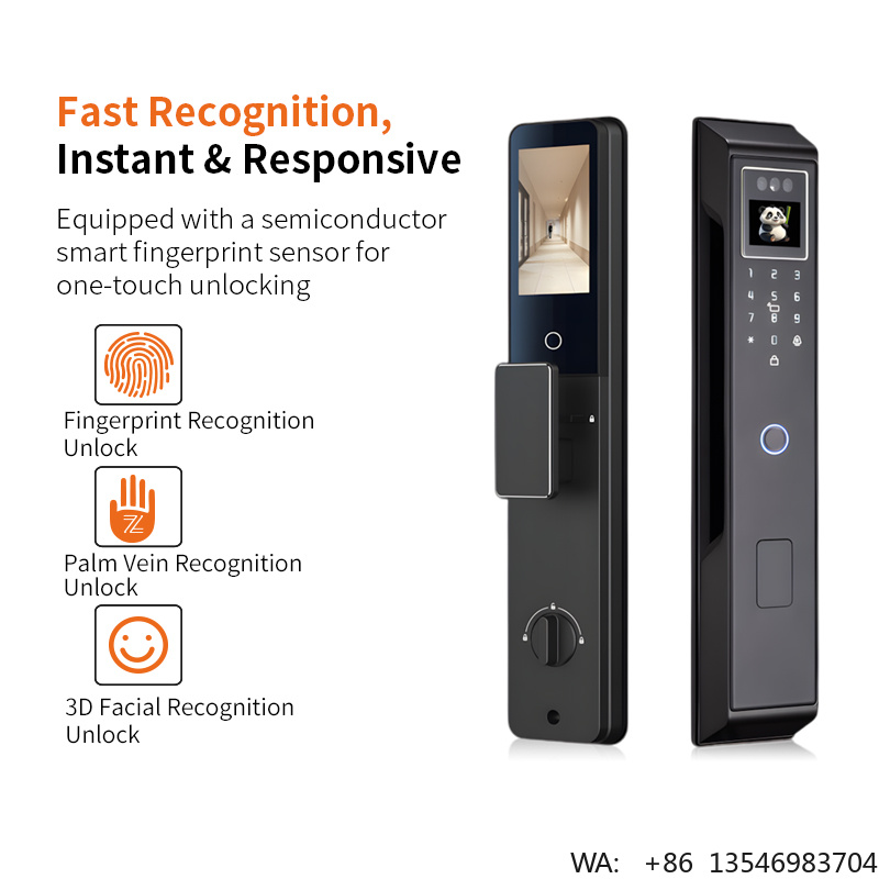 AI 음성 스마트 도어락, 3D 얼굴 인식 및 손바닥  - Smart Door Lock 3D Face Palm Vein 리뷰 및 가격