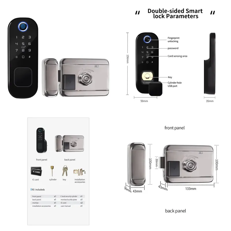 2026 방수 와이파이 스마트 도어락 디지털 비밀번호  - Smart Rim Lock Wifi Fingerprint 리뷰 및 가격