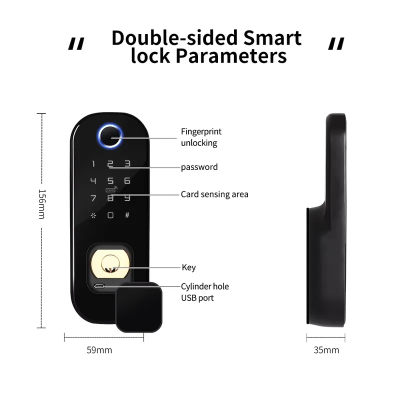 2026 방수 와이파이 스마트 도어락 디지털 비밀번호  - Smart Rim Lock Wifi Fingerprint 리뷰 및 가격
