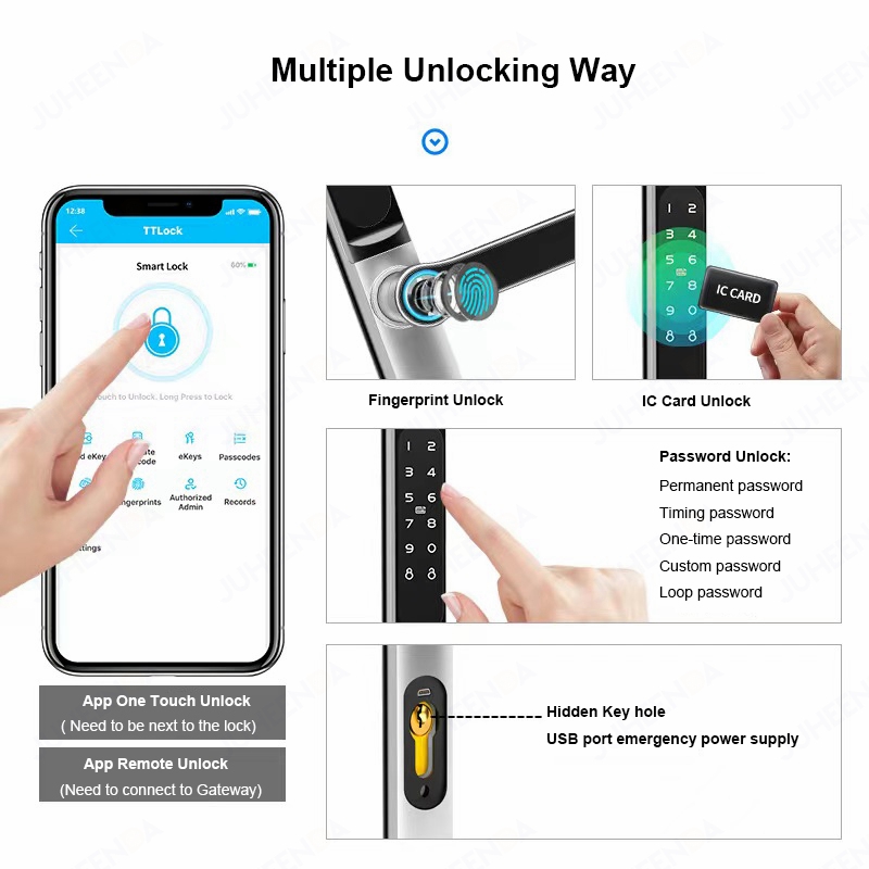 TTLock 앱 스마트 알루미늄 문짝 잠금 장치, 방수 - Fingerprint Padlock Weatherproof 리뷰 및 가격
