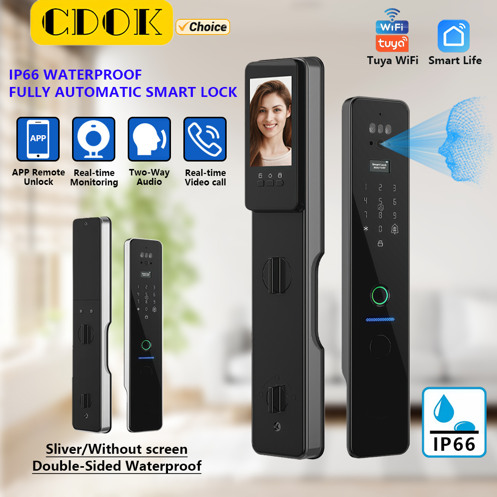 CDOK R2M 투야와이파이 스마트 도어락, 완전 자동 - Video Door Lock With Camera Peephole 리뷰 및 가격