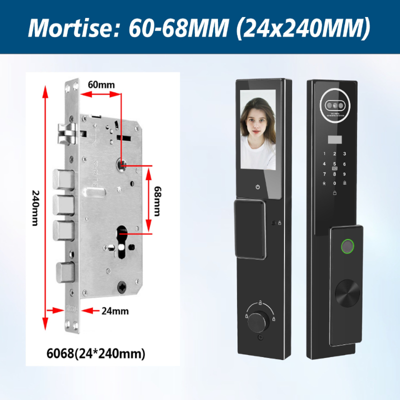 투야(Tuya) 비밀번호, 얼굴 인식, 비디오 인터콤, - Video Door Lock With Camera Peephole 리뷰 및 가격