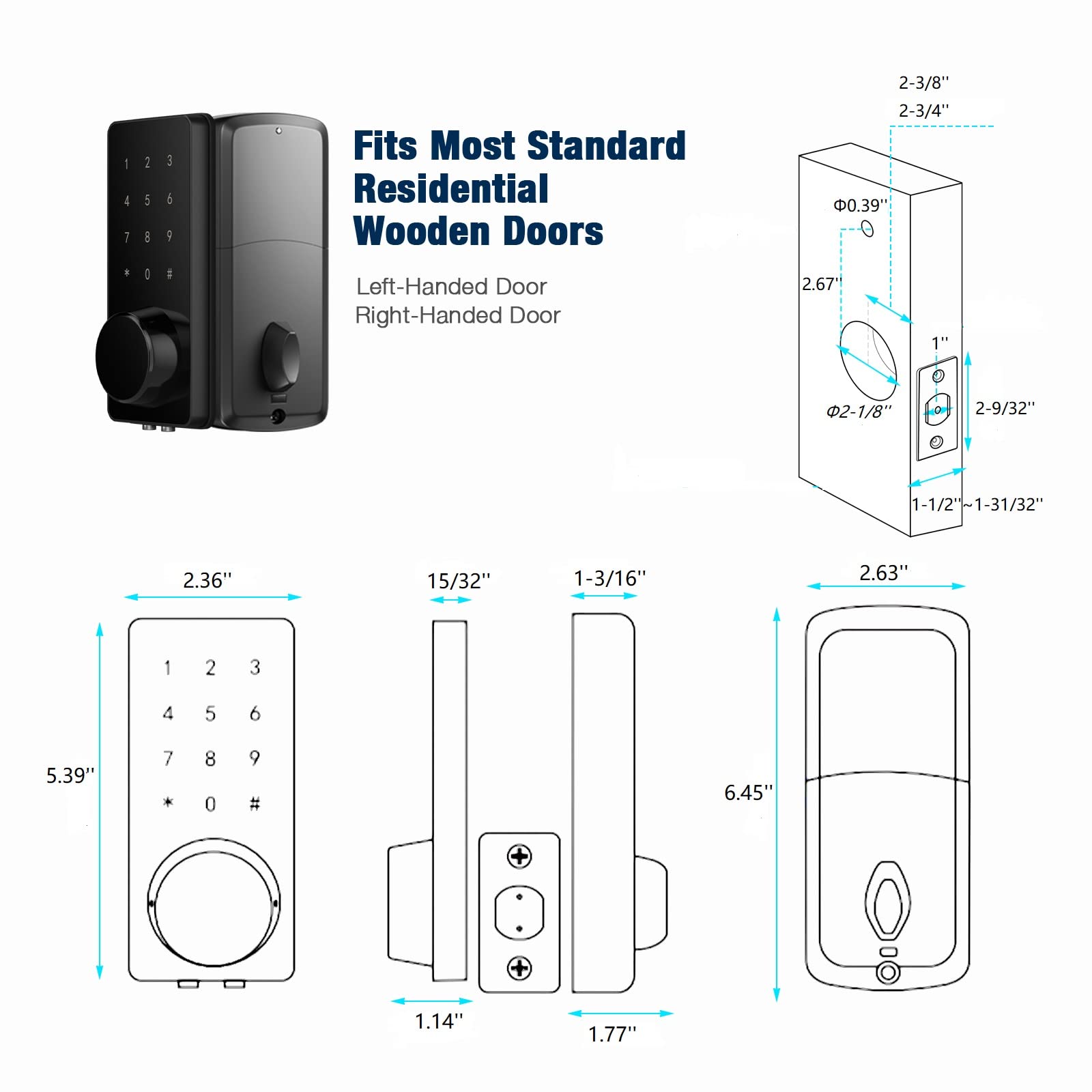 TTlock 앱 스마트 잠금 키리스 엔트리 데드볼트 도 - Smart Lock Deadbolt Keypad Bluetooth 리뷰 및 가격