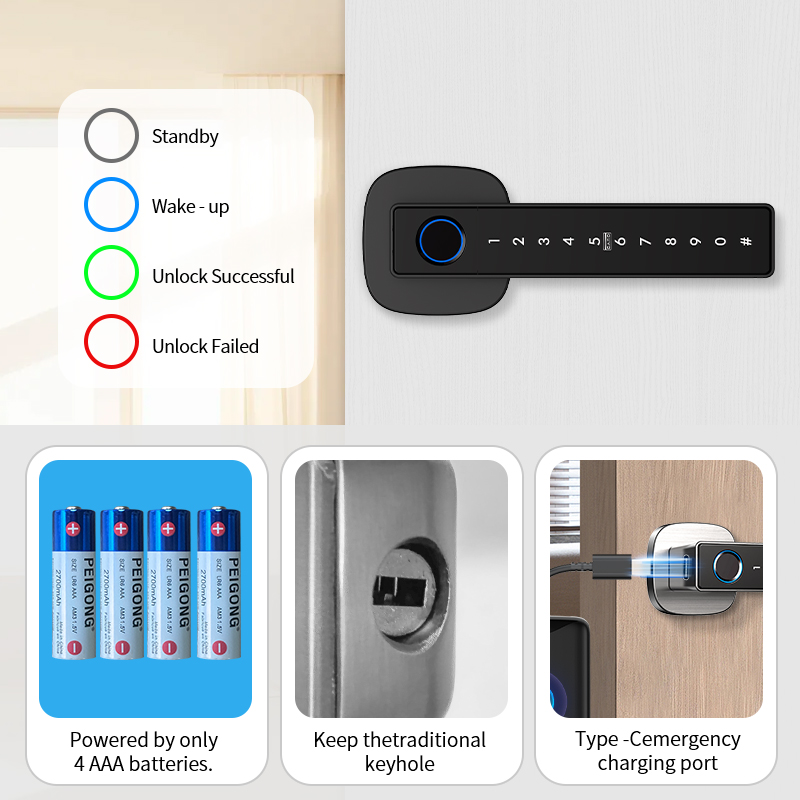 Tuya 블루투스 지문 스마트 도어록 키 IC 카드(침 - Smart Lock Deadbolt Keypad Bluetooth 리뷰 및 가격